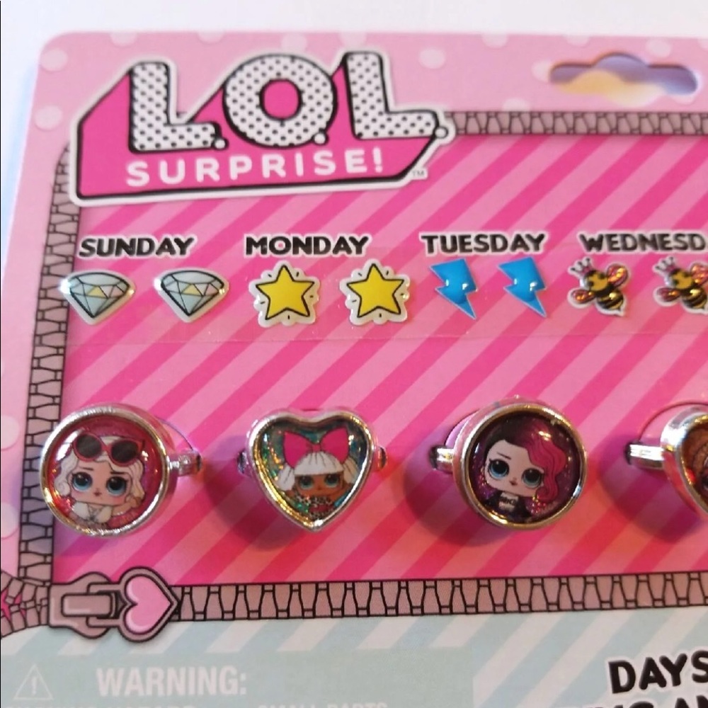 LOL SURPRISE DOLLS RINGS & EARRINGS - Picture 6 of 7